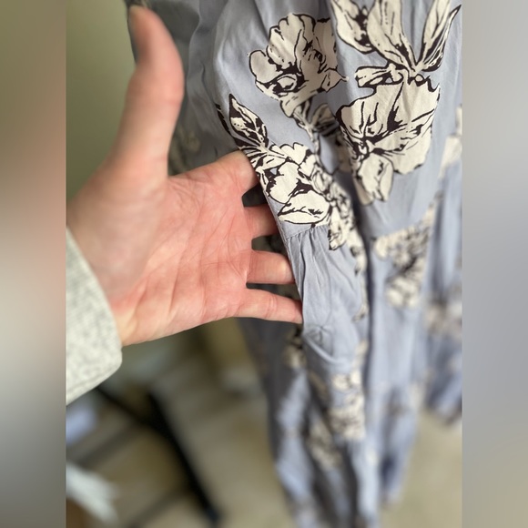 Free People  "Rita" Tiered Periwinkle Midi Dress- NWY, size S - Picture 8 of 13